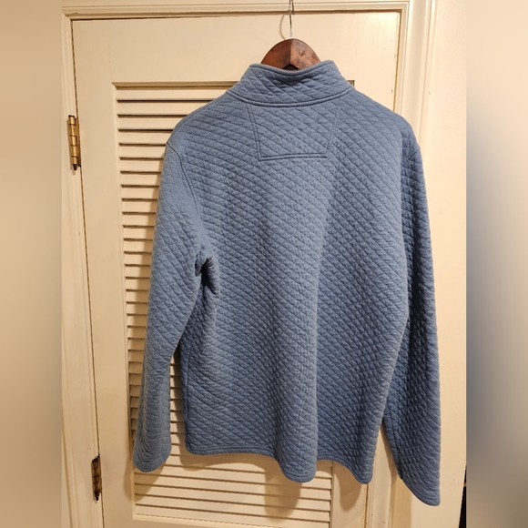 L.L.Bean Blue Quilted Pullover - Picture 4 of 4